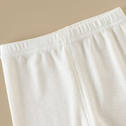 Beige Lace für Baby und Kleinkind-Mädchen, Gerippt, mit Rüschensaum und Spitze - image 3
