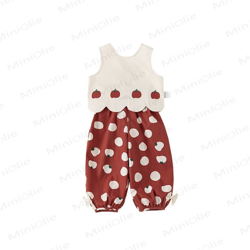 Tomatenfarbenes Tanktop und Hose Set für Kleinkind-Mädchen - image 16