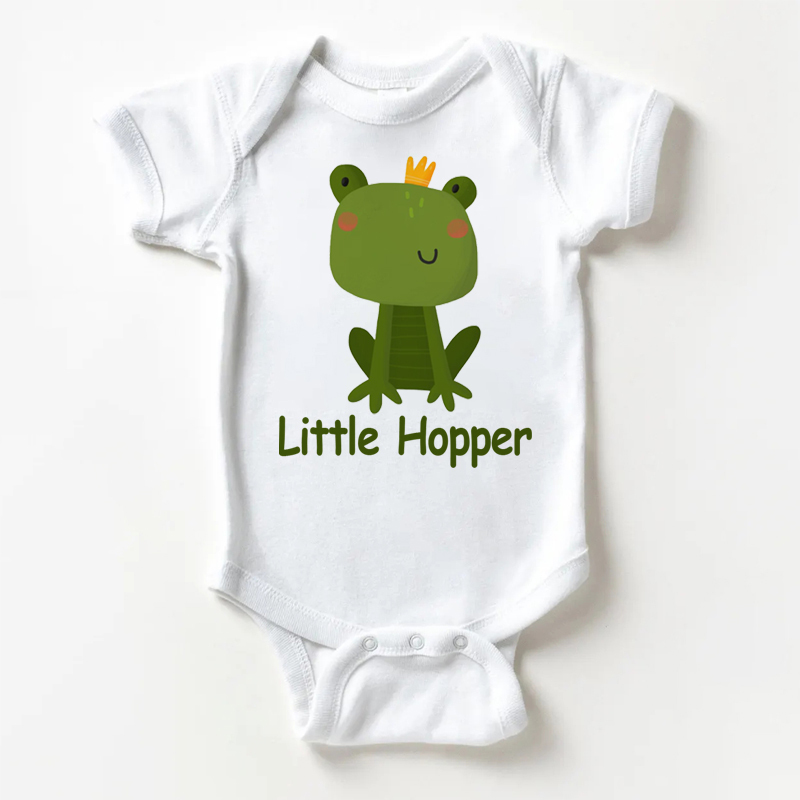 LITTLE HOPPER Baby Lächelnd Frosch Weißer Bodysuit - Weiß - 18-24M - image 1
