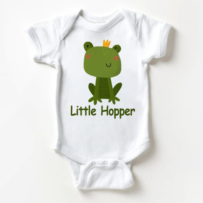 LITTLE HOPPER Baby Lächelnd Frosch Weißer Bodysuit - Weiß - 18-24M - image 1