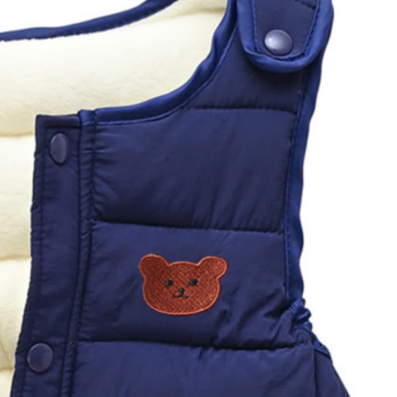 Baby Kleinkind Overalls mit Bär , Gesteppt und Vlies - image 11
