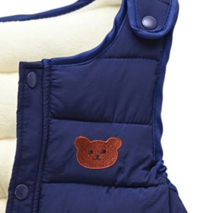 Baby Kleinkind Overalls mit Bär , Gesteppt und Vlies - image 11