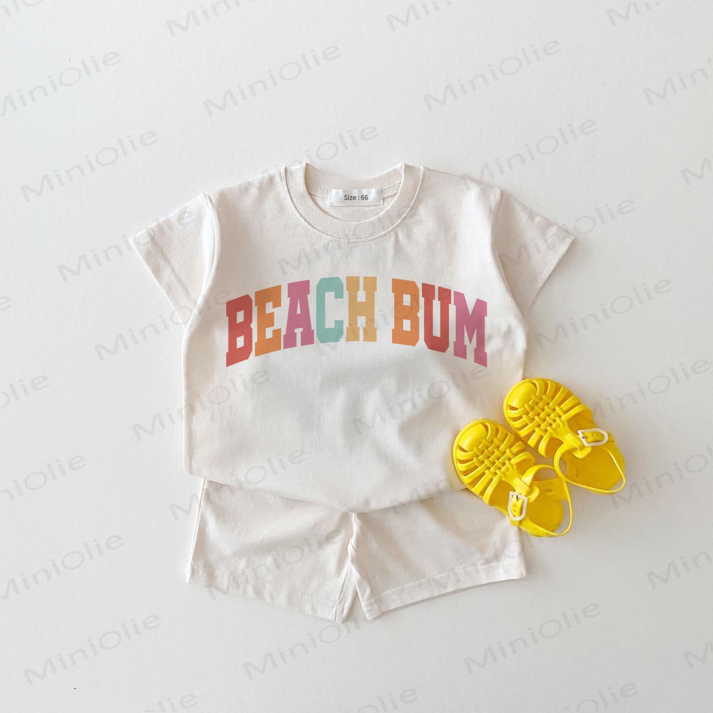 BEACH BUM Baby T-Stück und Shorts 2-teiliges Set - Weiß - 18-24M - image 1