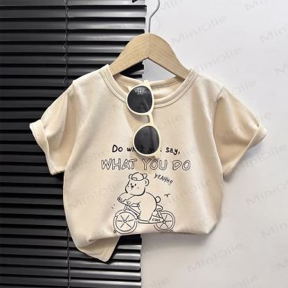 Kastenförmiges T-Shirt mit Cartoon-Print für Kleinkind - Beige Auto - 4-5J - image 8