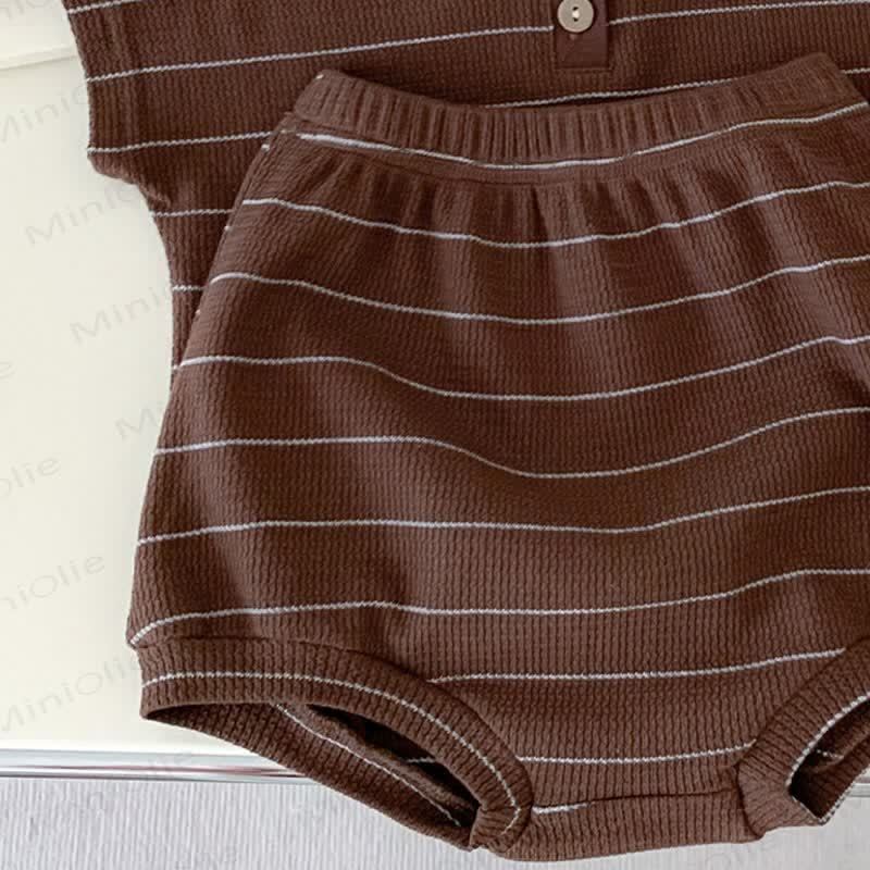 Baby Gerippt -Henley- T-Stück und Shorts , 2-teiliges Set - image 7