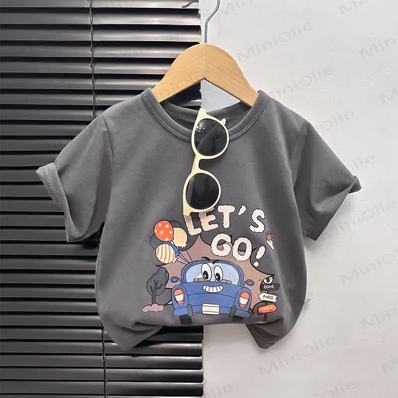 Kastenförmiges T-Shirt mit Cartoon-Print für Kleinkind - Graues Auto - 4-5J - image 11
