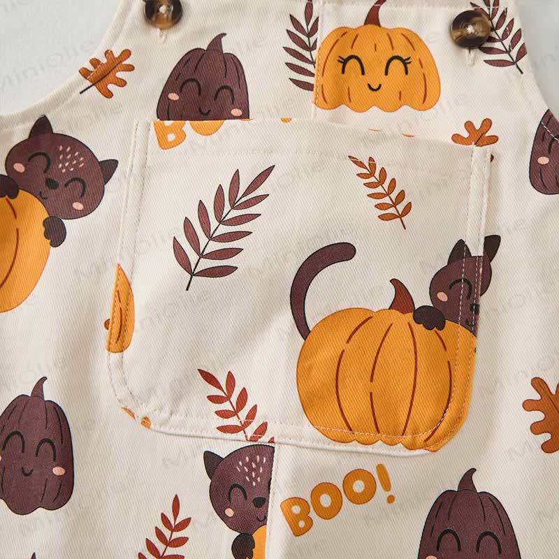  BOO! Baby Kleinkind mit Kürbis und Overalls - image 8