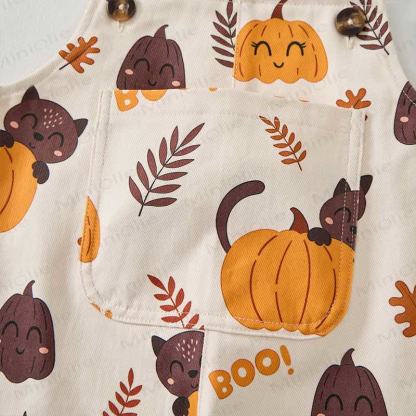  BOO! Baby Kleinkind mit Kürbis und Overalls - image 8