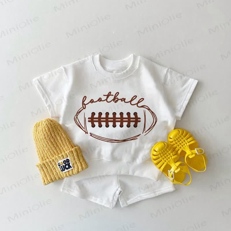 FOOTBALL Baby T-Shirt 2-teiliges weißes Set - Weiß - 2-3J - image 1