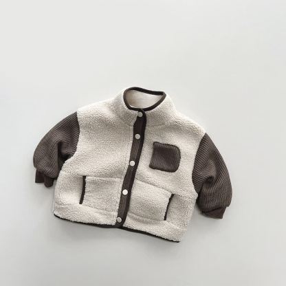 Baby und Kleinkind Oberbekleidung mit Rundhalsausschnitt und Farbblock - Aprikose - 8Y - image 4