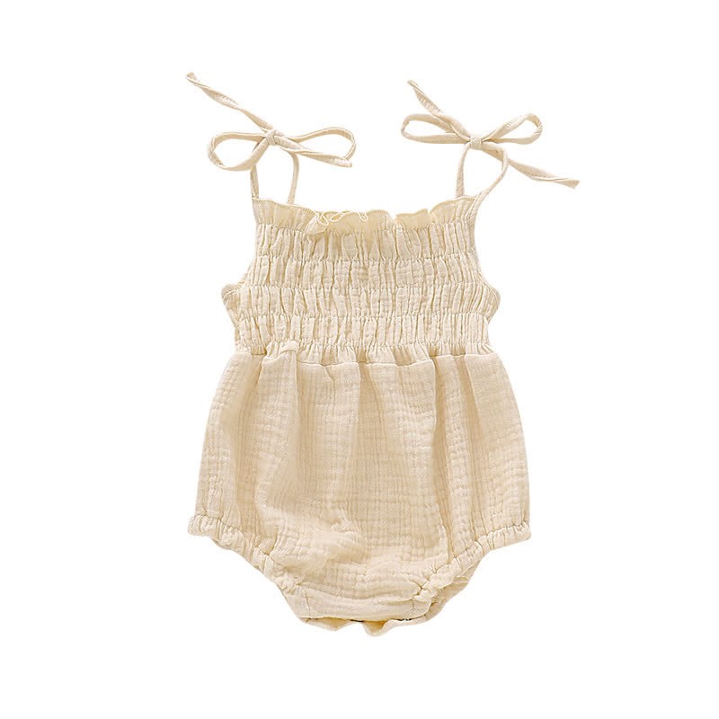 Einfarbig Baby Bodysuit mit Strapsen - Beige - 12-18M - image 3
