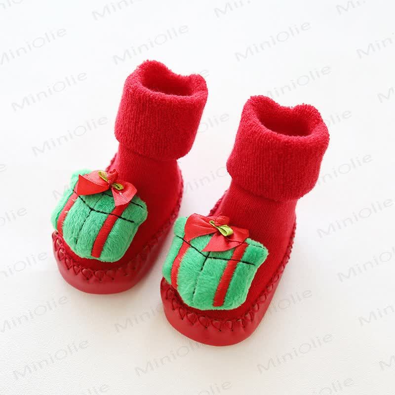 Baby Weihnachten Anti-Rutsch Boden warme Socken  - Grünes Geschenk - 12-24M - image 4