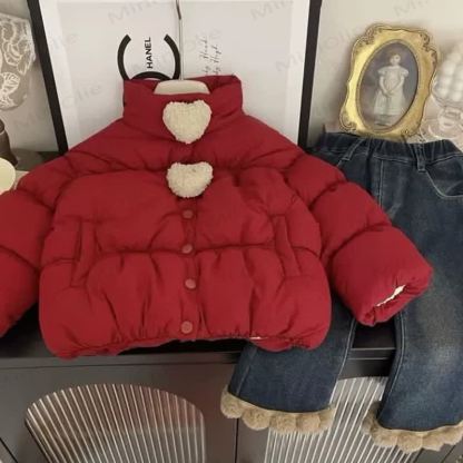 Vlies Oberbekleidung von Kind Herz - Rot - 8Y - image 4