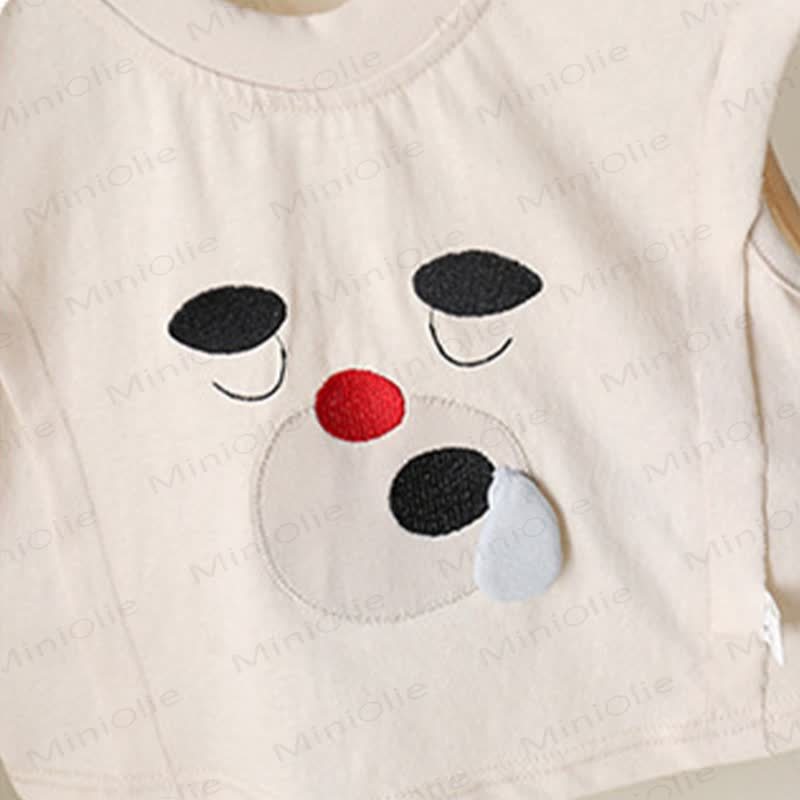 Baby Baumwoll- Tanktop und Shorts Set mit Cartoon-Gesichtern - image 8