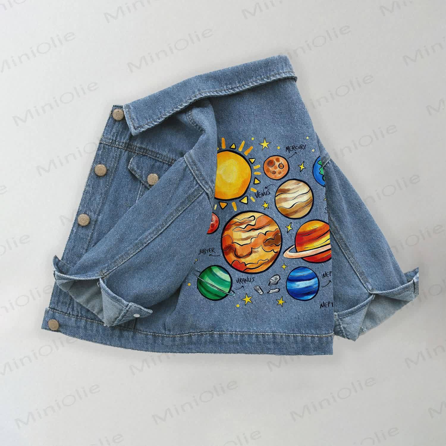 Denim mit Planetenmuster für Kleinkind - Blau - 10-11J - image 1