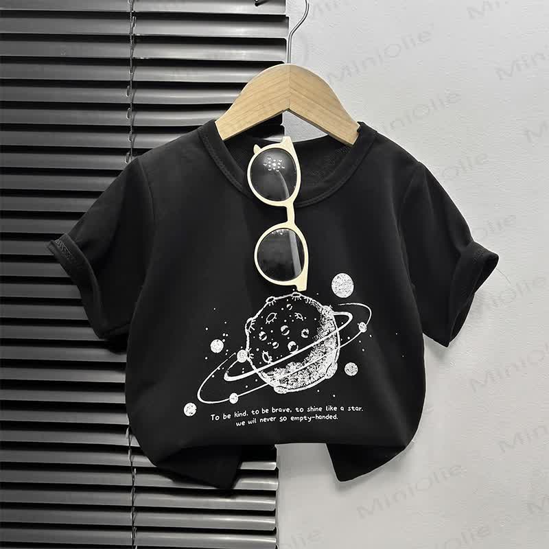 Kastenförmiges T-Shirt mit Cartoon-Print für Kleinkind - Schwarz Mond - 4-5J - image 7