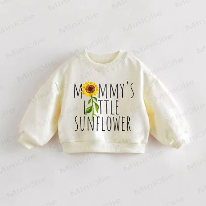 MOMMY'S LITTLE SUNFLOWER Baby Kleinkind - Sweatshirt mit Sonnenblumenmuster - Creme - 3-5J - image 1