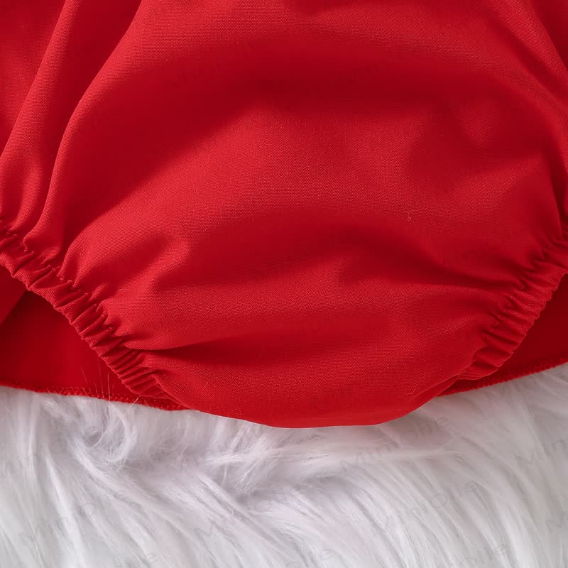 Kleid für Mädchen mit Schleife, Erdbeere und fliegenden Ärmeln - image 6