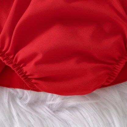 Kleid für Mädchen mit Schleife, Erdbeere und fliegenden Ärmeln - image 6
