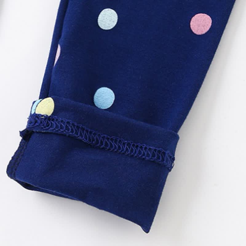 Zweiteiliges Set für Kleinkind : Blau Regenbogen -Peplum- Spitze und Gamaschen - image 7