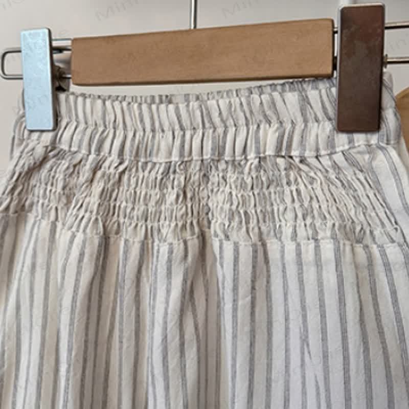 Gerippt Tanktop oder gestreifte Hose für Kinder-Mädchen  - image 4