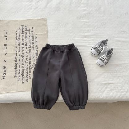 Einfarbig Vlies Hose für Baby - Carbongrau - 18-30M - image 6