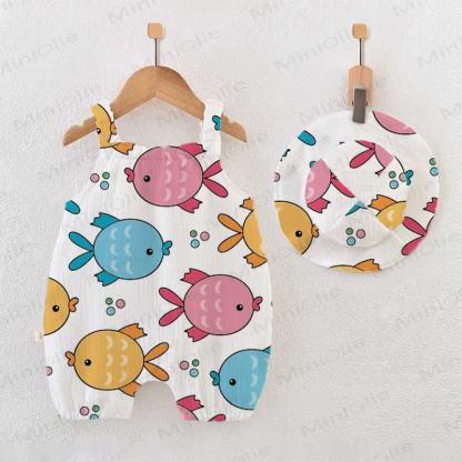Weißer Baby Strampler mit Fisch und Hut - Weiß - 18-24M - image 1
