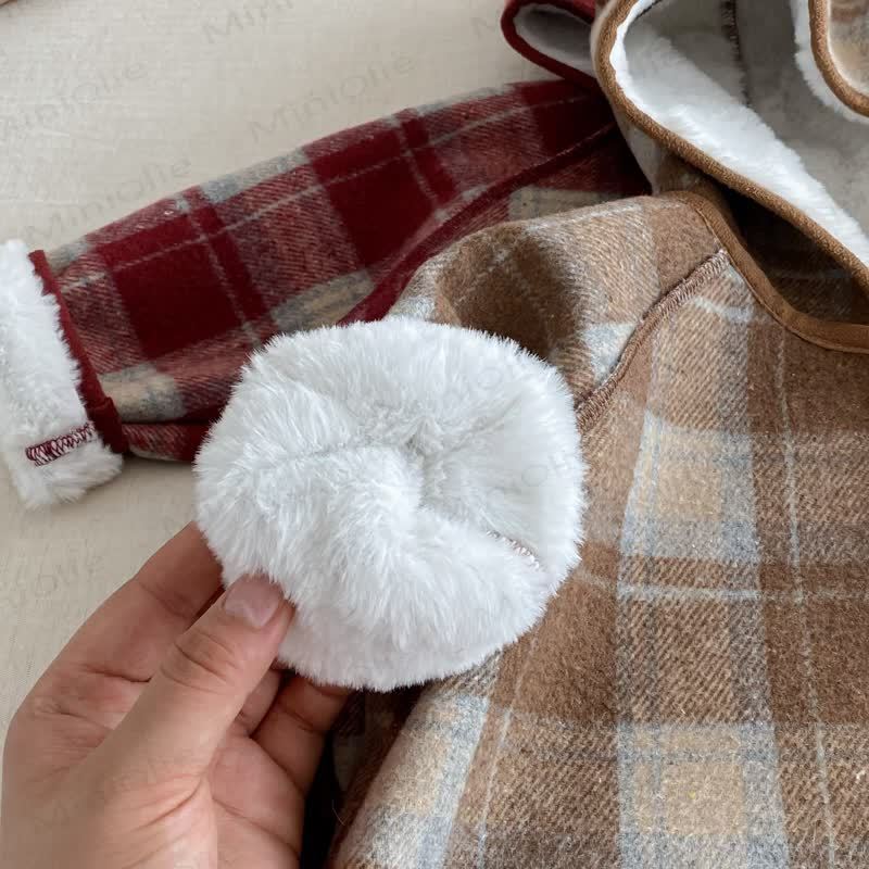 Kariert Hoodie aus Vlies für Baby und Mädchen - image 8