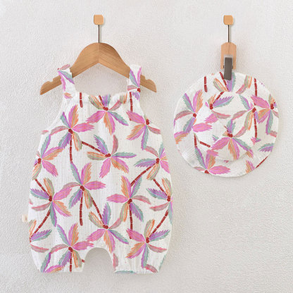 Weißer Baby Strampler mit Palmenmuster und Hut - Weiß - 18-24M - image 1