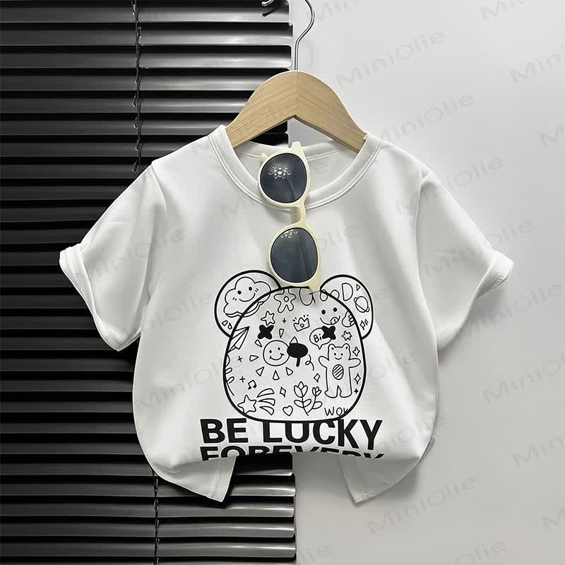 Kastenförmiges T-Shirt mit Cartoon-Print für Kleinkind - Weißer Bär - 4-5J - image 10