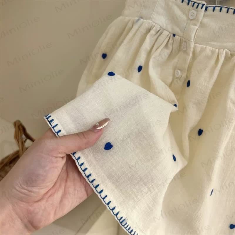 Baby Kleinkind Kleid mit Herz, Beige, mit Trägern  - image 4