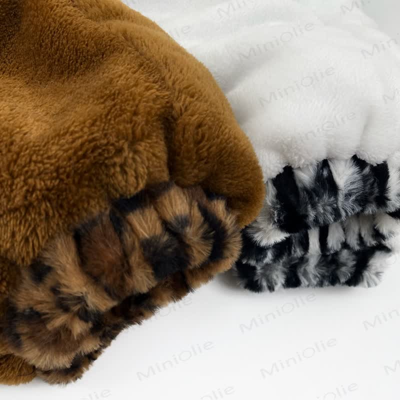 Vlies Jogginghose für Baby und Kleinkind mit Leopardenmuster / Hose mit Zebramuster (Schwarz weiß)  - image 10