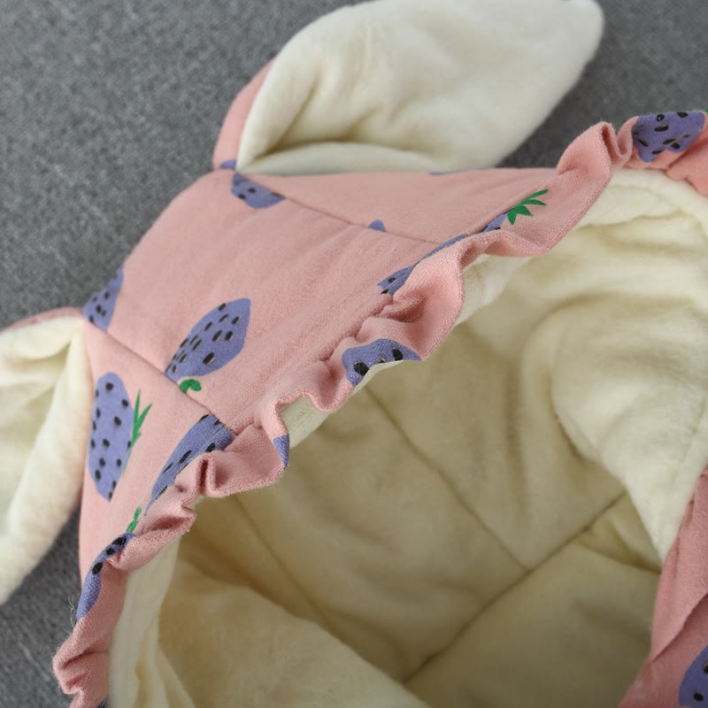 Kleinkind-Kirsch-Erdbeer-Fleece-gefütterter Mantel mit Tasche - image 4