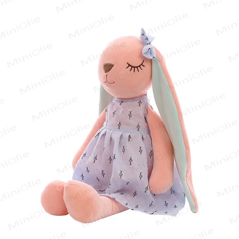 Baby Häschen Puppe, beruhigendes Spielzeug - Blau - 35cm - image 5