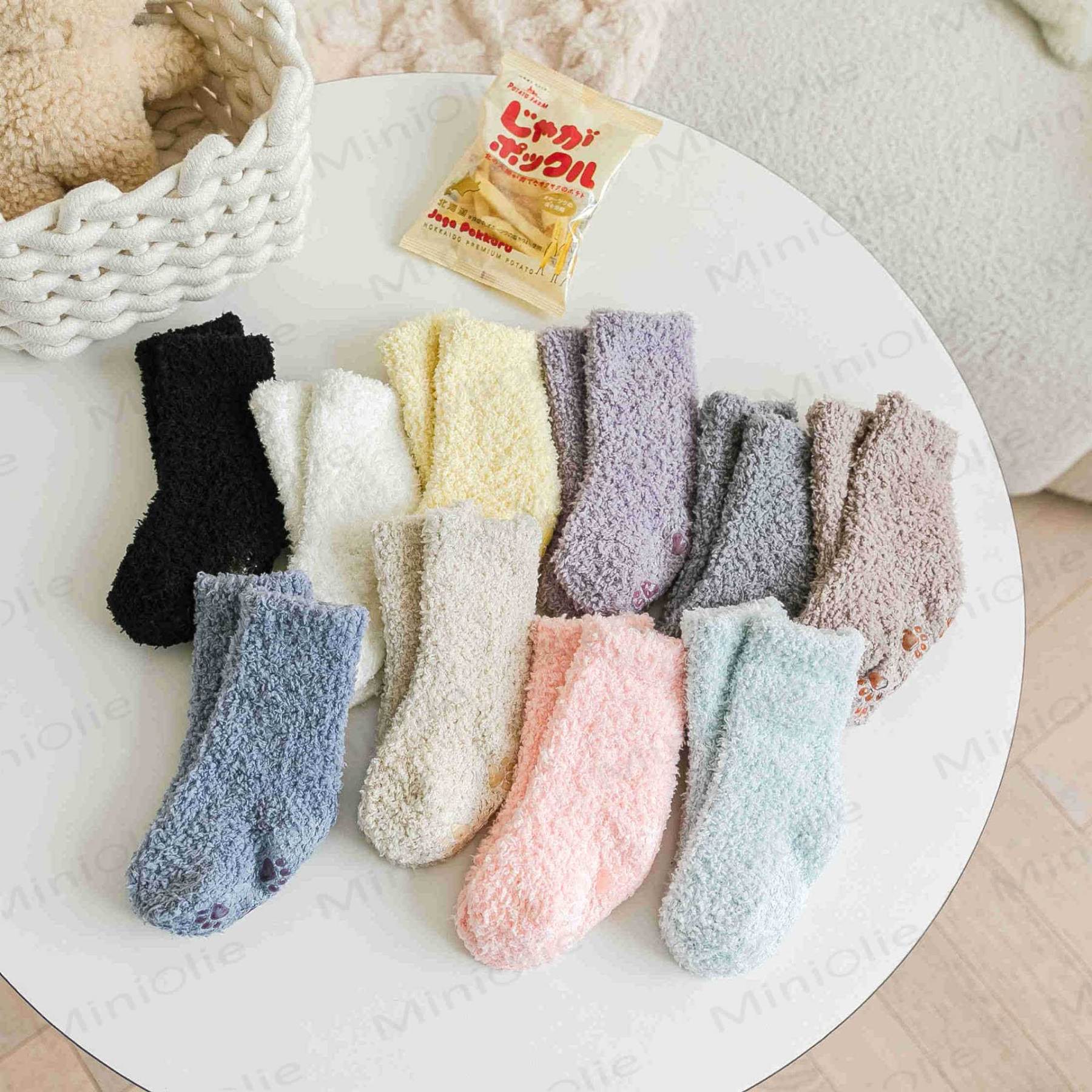 Einfarbige Fleece-Bodensocken für Babys - image 2