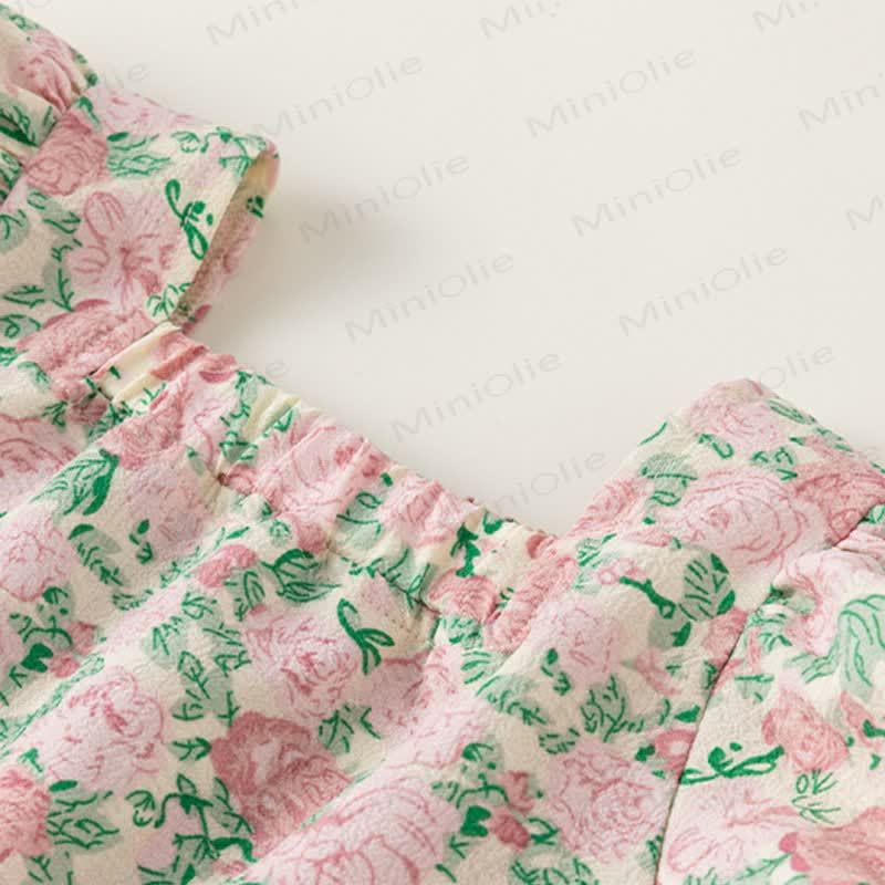 Kleinkind Set aus Spitze mit Puffärmeln und Hose mit weitem Bein - image 5