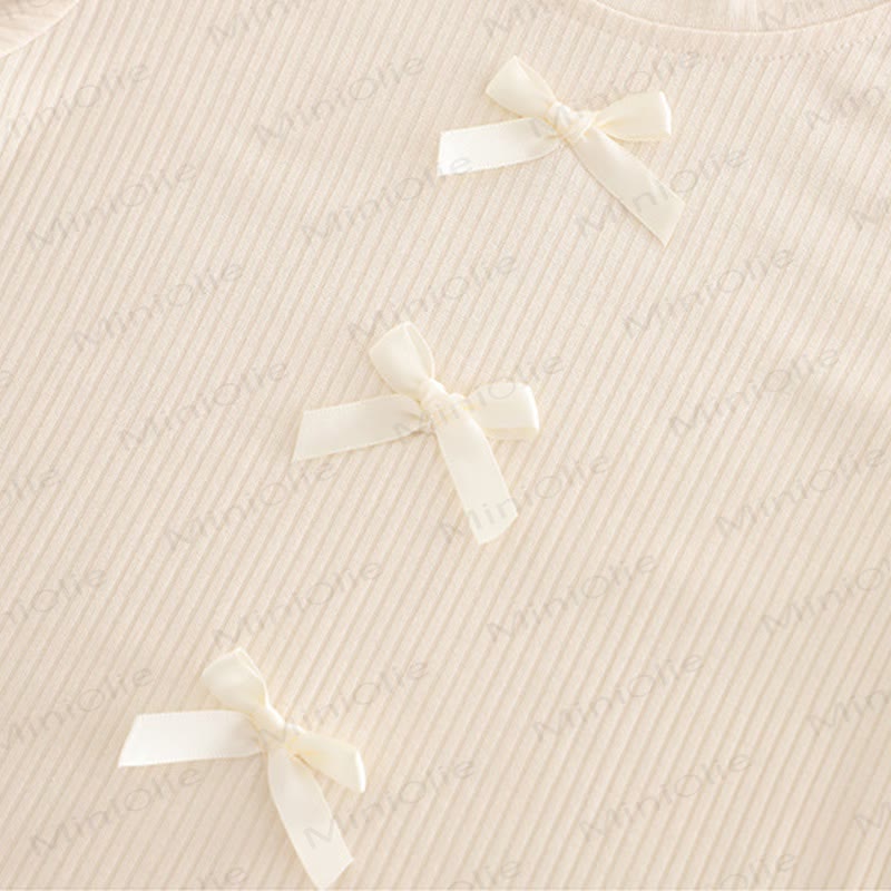 3-teiliges Set aus Pullover mit Schleifen und Regenbogen für Baby und Kleinkind - image 14