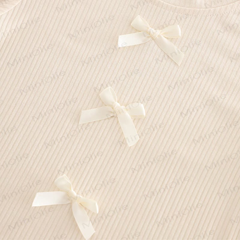 3-teiliges Set aus Pullover mit Schleifen und Regenbogen für Baby und Kleinkind - image 14