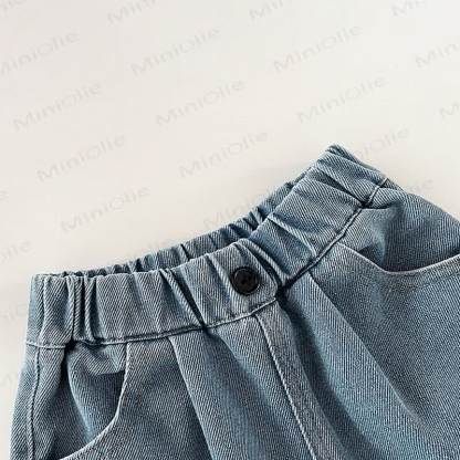 Einfarbig Denim für Kleinkind-Jungen - image 7