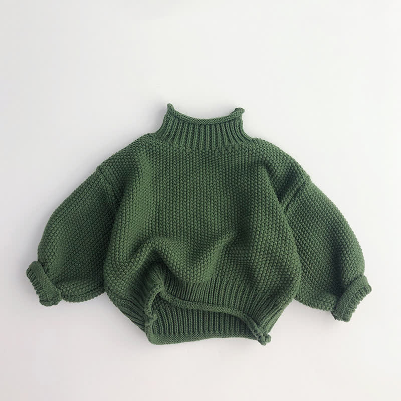 Rollkragenpullover im Retro-Stil für Kleinkind-Jungen - Grün - 7-9J - image 2