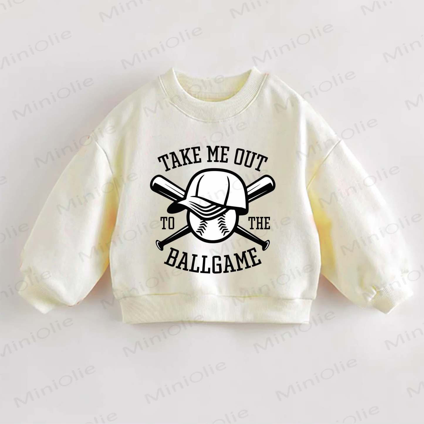 TAKE ME OUT TO THE BALLGAME Baby Kleinkind Sweatshirt - Creme - 3-5J - image 1