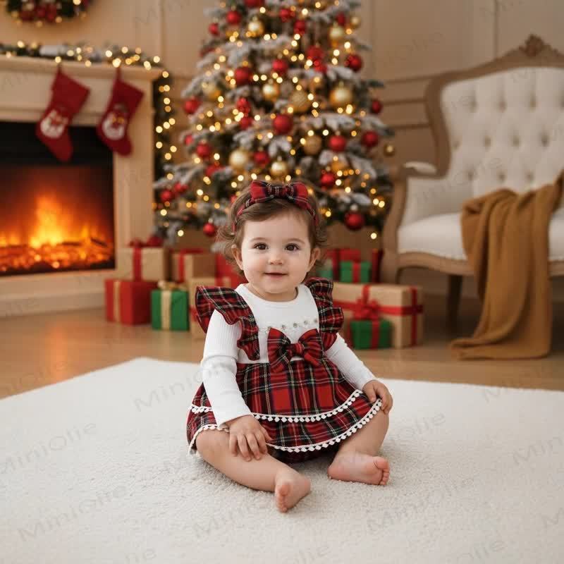 Baby Bodysuit mit Plaid und Gänseblümchen (2-teilig) inklusive Stirnband - image 6