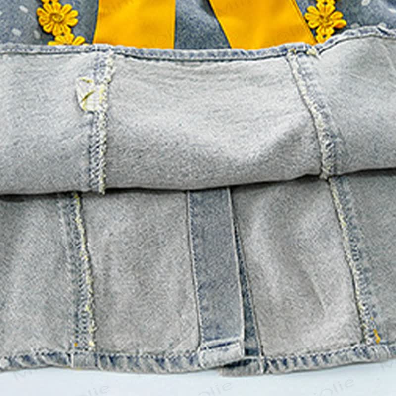 Ärmelloses Kleid für Kleinkind-Mädchen mit Schleife, Schleife und Blumen - image 7