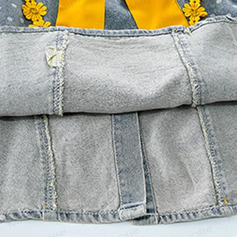 Ärmelloses Kleid für Kleinkind-Mädchen mit Schleife, Schleife und Blumen - image 7