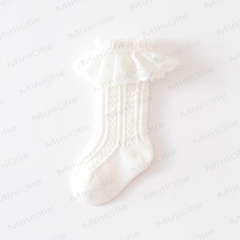 Baby Niedliche Spitzensocken - Weiß - 1-3J - image 13
