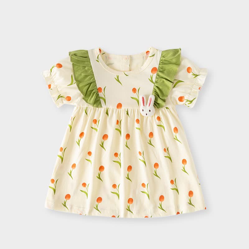 Sommer für Baby, Hase , mit Kleinkind und Blume - Beige - 5-6J - image 4