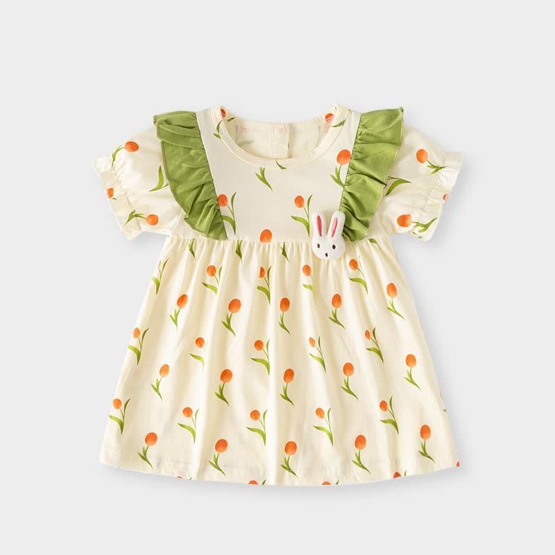 Sommer für Baby, Hase , mit Kleinkind und Blume - Beige - 5-6J - image 4