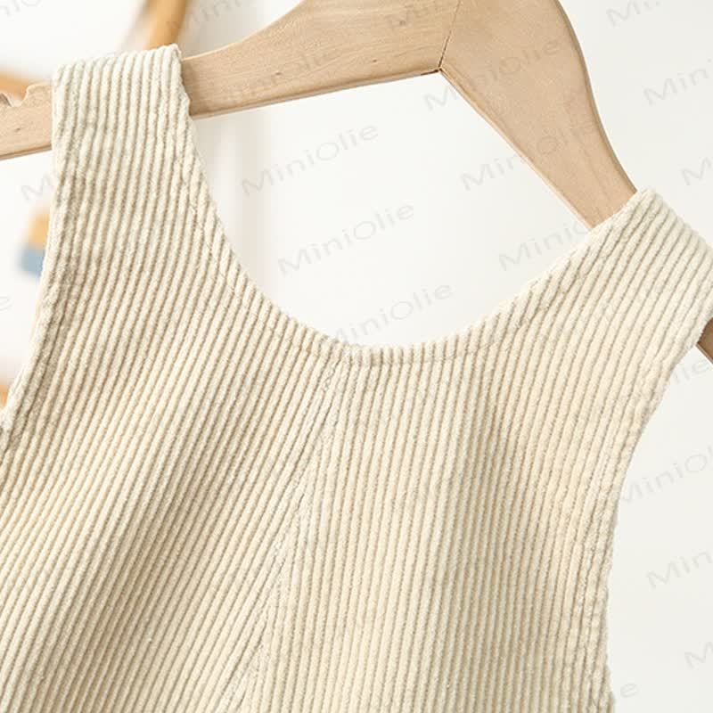 LOVE SMILE Kleinkind Cord-Taschen Latzhosen - image 7