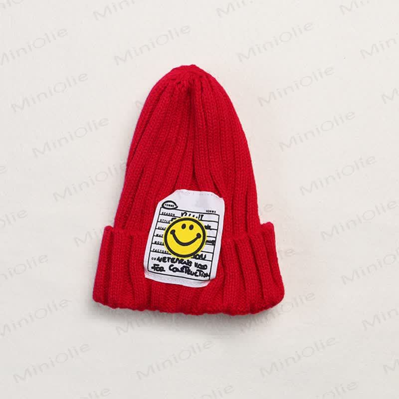 Mütze mit aufgenähtem Lächeln in Bonbonfarben für Kleinkind  - Rot - 1- 6J - image 3