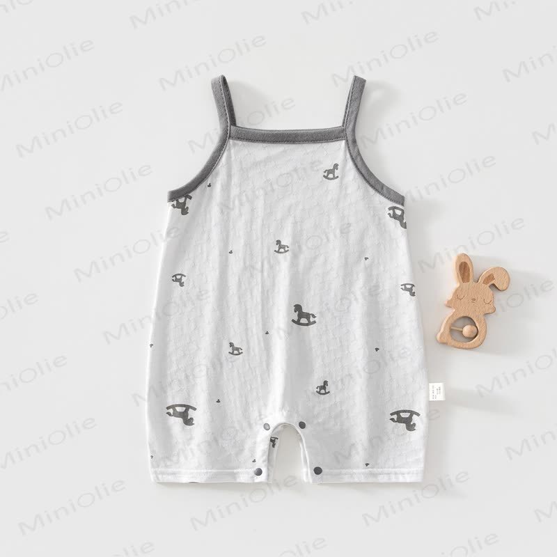 Baby Sommer Baum-/ Tier Strampler - Graues Trojanisches Pferd - 18-24M - image 5